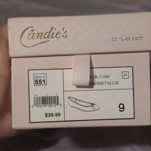 Candie’s Women’s Ballet Flats Gold Glitter CABOLEROMETALLIC Size 9 NWT w/Box - Picture 10 of 10